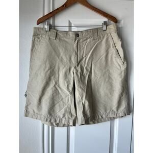 Columbia Mens 36 Khaki Cargo / Utility / Outdoor / Hiking Shorts w/ Zip Pockets